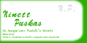ninett puskas business card